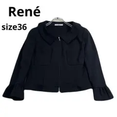 ♡美品Rene スプリングコート レインコート36 ネイビー オケージョン