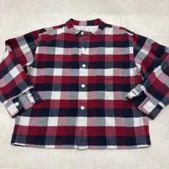 チェック柄長袖シャツ 120サイズ　無印