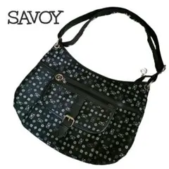 ✨️極美品✨SAVOY 総柄 ブラックショルダーバッグのサムネイル