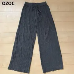 OZOC サイドスリットワイドパンツ グレー