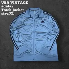 USA古着 adidas トラックジャケット 90sオールド シルバーグレーXL