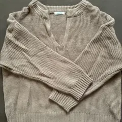 INGNI ベージュ Vネック ニット M