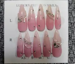 #ネイルチップ#ロングネイル#ベイビーブーマー#ワンホン#きれい目【即購入OK】