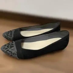 ☆リサ様専用☆レディース　ブラック　パンプス　フラットシューズ　24.5センチ