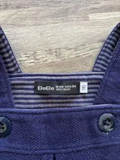 BeBe ネイビー ショートオーバーオール 90