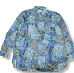 Vintage 100% Silk shirt Retro Paisley