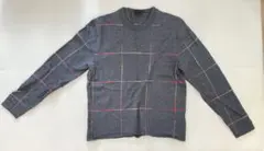 【上質ウール100%】Paul Smith マルチカラーチェック ニット L