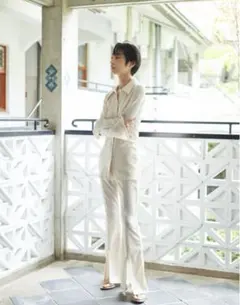 ROSARYMOON】大人気完売 モヘアシャギーハーフコート アイボリー F