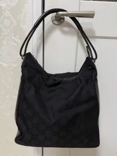 お買い得☆SALE☆GUCCI ブラック トートバッグ GGパターンのサムネイル