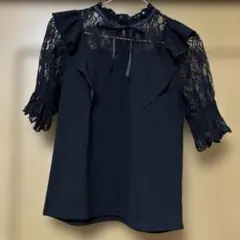 INGNI 半袖トップス レース柄 リボン付き