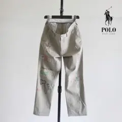 激レア】Polo RalphLauren アート刺繍 ワイドチノパンツ 35 - メルカリ