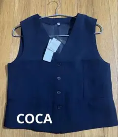 (すぐ送り可能)COCAネイビー Vネック ベスト ジレのサムネイル
