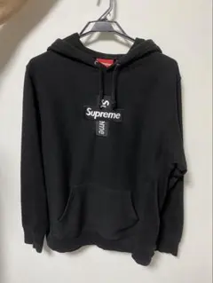 Supremeクロスロゴパーカー　ブラック　L