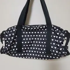 LeSportsac ハート柄 ミニバッグ 黒色