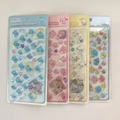 【新品】シール 4枚セット 立体シール しずくちゃん