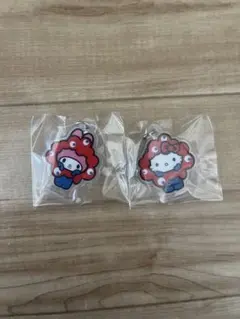ミャクミャクなりきりアクリルチャーム　キティ、マイメロ