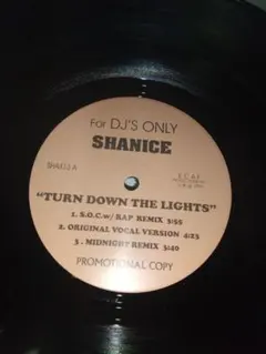 shanice turn down the lights remixesプロモ盤