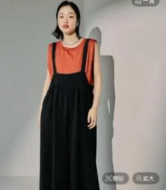 リネンドライクドライシリーズ　スカーチョサロペット　ゆったり LEPSIM