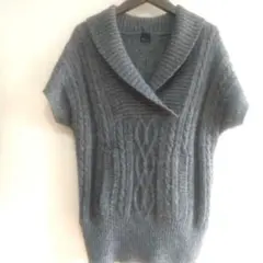 RACY RADIANT アルパカ グレー ケーブル編み ニット