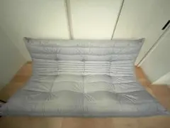 【美品】 リーンロゼ ligne rosetトーゴ togo 3人掛け グレー