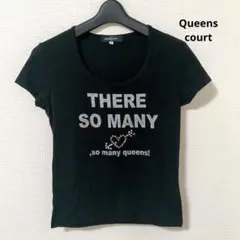 QUEENS COURT 半袖Tシャツ ブラックのサムネイル