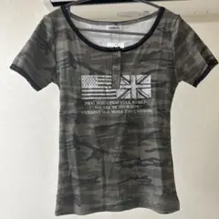 sedacle 迷彩柄 ヘンリーネック Tシャツ