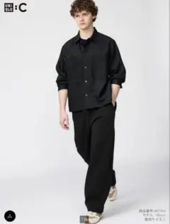 UNIQLO:C スウェットワイドパンツ Sサイズ 黒　ユニクロ