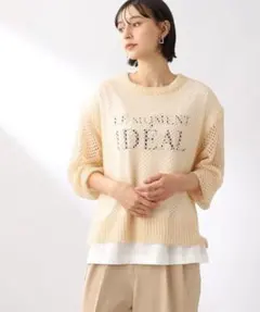 THE SHOP TK メッシュニット 春夏 透かし編み ゆるシルエットのサムネイル