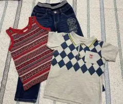 男の子 110 まとめ売り ポロシャツ タンクトップ デニム