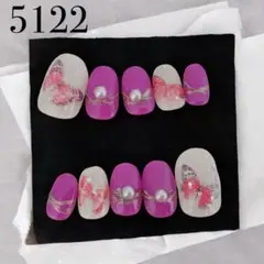 5122★ネイルチップ★ハンド★24枚セット★ショートオーバル