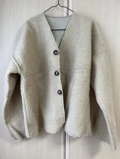 DAZY コート ボアコート オフホワイト ベージュ リバーシブル