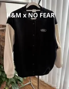 H&MxNO FEAR XLスタジャン ブラック/アイボリー