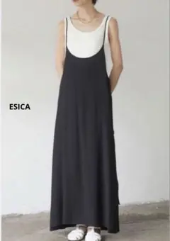 ESICA エシカ　レーヨン素材　キャミソールワンピース　Mのサムネイル