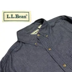 90's L.L.Bean シャンブレー ボタンダウン 長袖シャツ　USA製のサムネイル