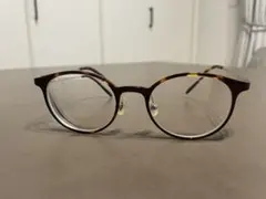 ブラウン ラウンドフレーム メガネ　Zoff