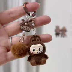 ふわふわ ラブブキーホルダー キャラクター ＆ ポンポンチャーム