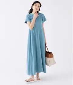 Mila Owen ミラオーウェン　半袖ワンピース　ブルー　グリーン　夏