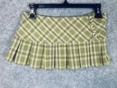 最終価格☆SHEIN オリーブグリーン チェック プリーツスカート M