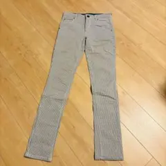 archives アルシーヴ チェック柄ストレッチパンツ　ホワイトのサムネイル