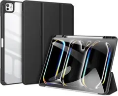 ★iPad Pro 13インチ ケース カバー ペンホルダー付き 薄型 ブラック