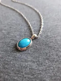 ターコイズ　ネックレス　シルバー
