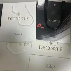 DECORTÉ ショップ袋 中型 ホワイト 4枚セット