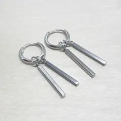 ピアス　フープ　スティック　シンプル　リング　チャーム　ユニセックス