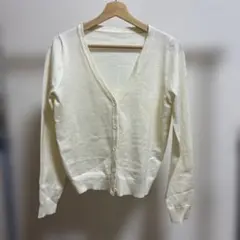 神戸レタス　アイボリー 長袖カーディガン M