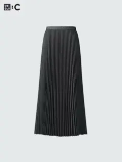 【美品】UNIQLO C プリーツロングスカート S ダークグレー