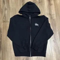 STUSSY ステューシー ジップアップパーカー／ブラック