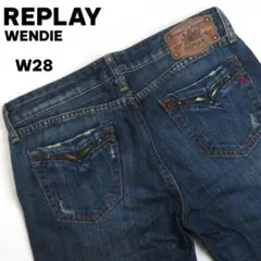 REPLAY WENDIE De Luxe デニム 赤耳 セルビッジ スタッズ