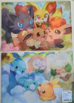 未開封 クリアファイル2枚セット 舞妓はん&お公家さまピカチュウ