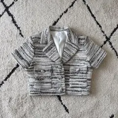 【美品】Darich ミックスツイードハーフスリーブジャケットのサムネイル