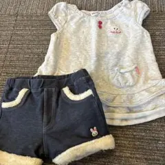 ミキハウス　トップス　ショートパンツ　2点セット　サイズ90 うさこ　ベスト